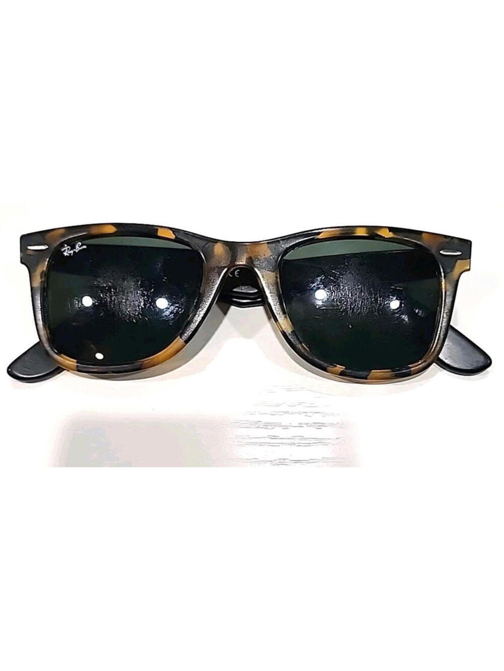 Ray Ban RB2140 1157 Lg Tortoise Wayfarer Scratched Sunglasses Frame 50-22 READ